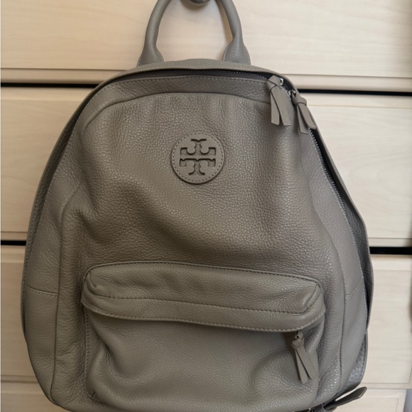 Tory Burch Pebble Gray Backpack - Picture 1 of 4